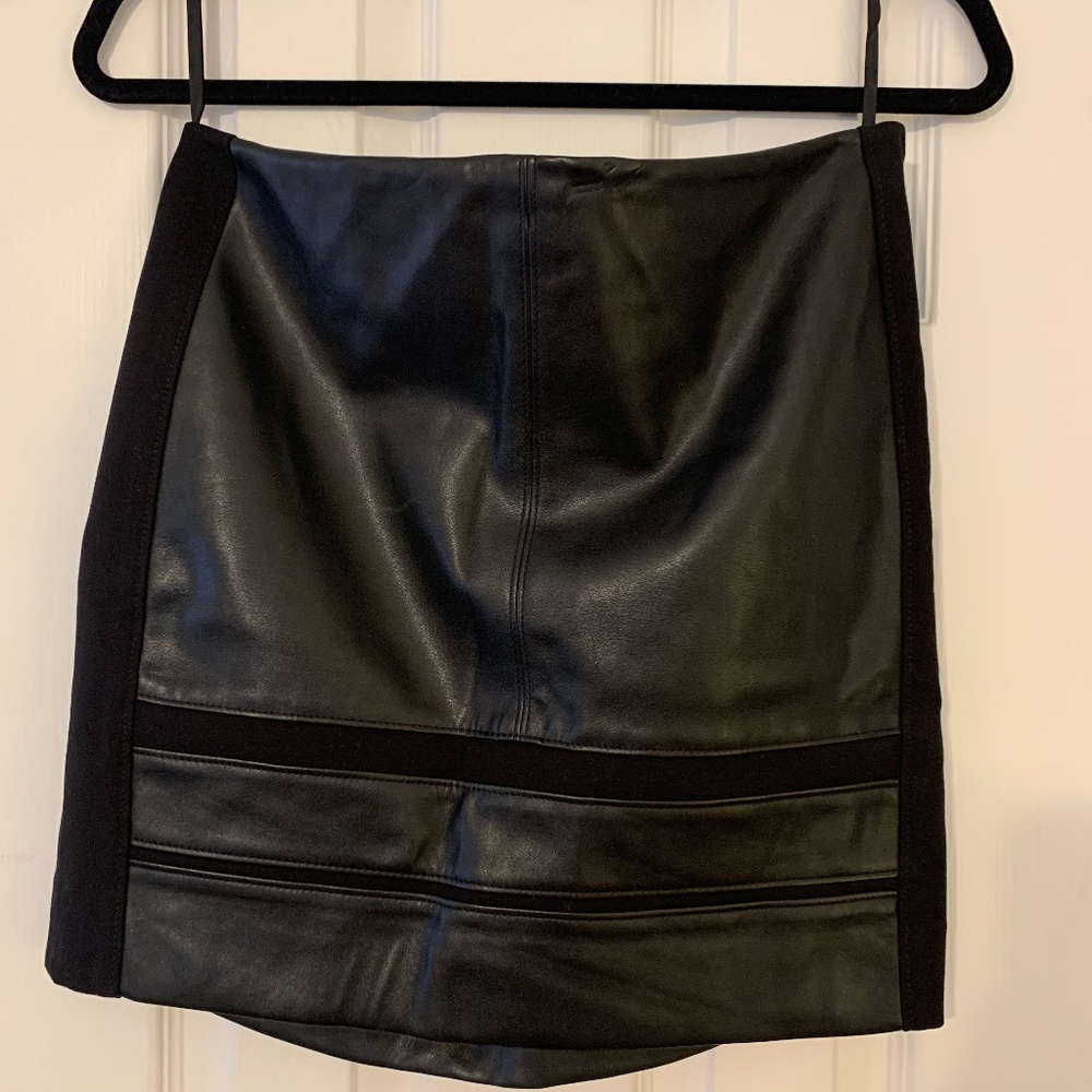 Black Leather Mini Skirt